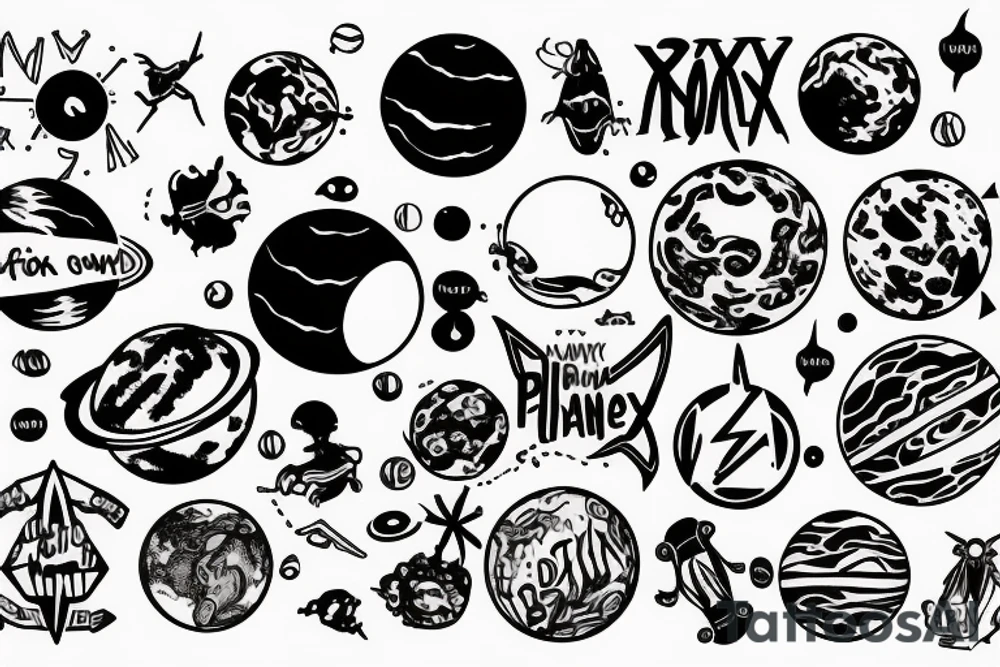 My Anxiety Is Size Of a Planet tattoo idea