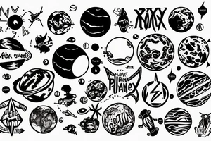 My Anxiety Is Size Of a Planet tattoo idea