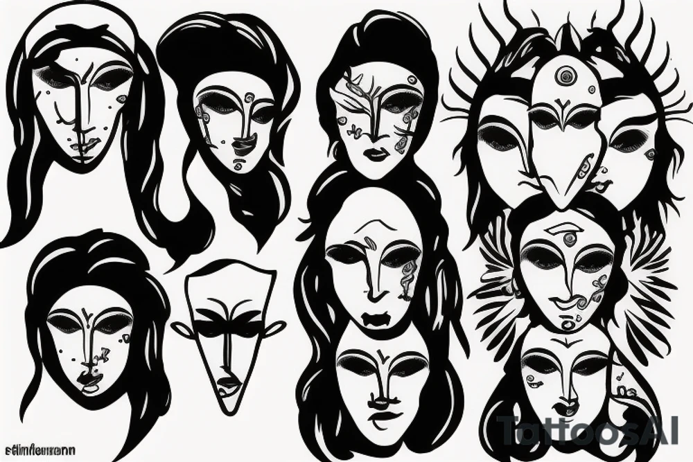 greece god  face tattoo idea