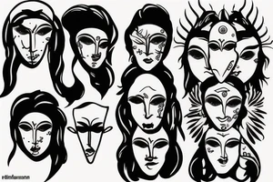 greece god  face tattoo idea
