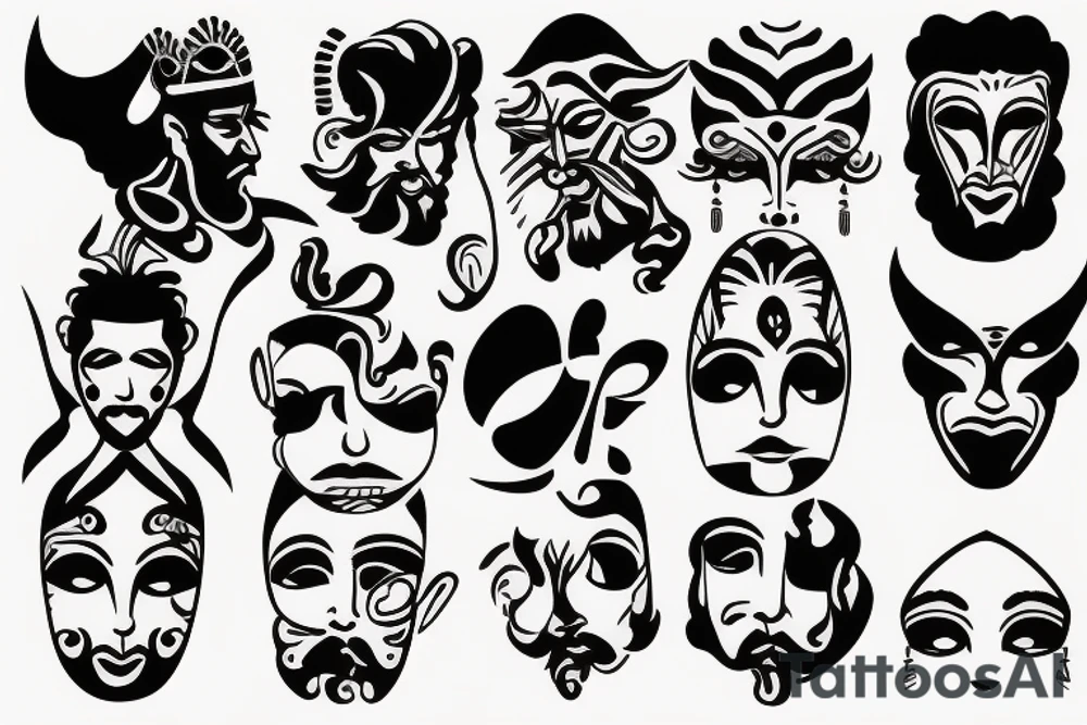 greece god  face tattoo idea