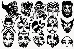 greece god  face tattoo idea