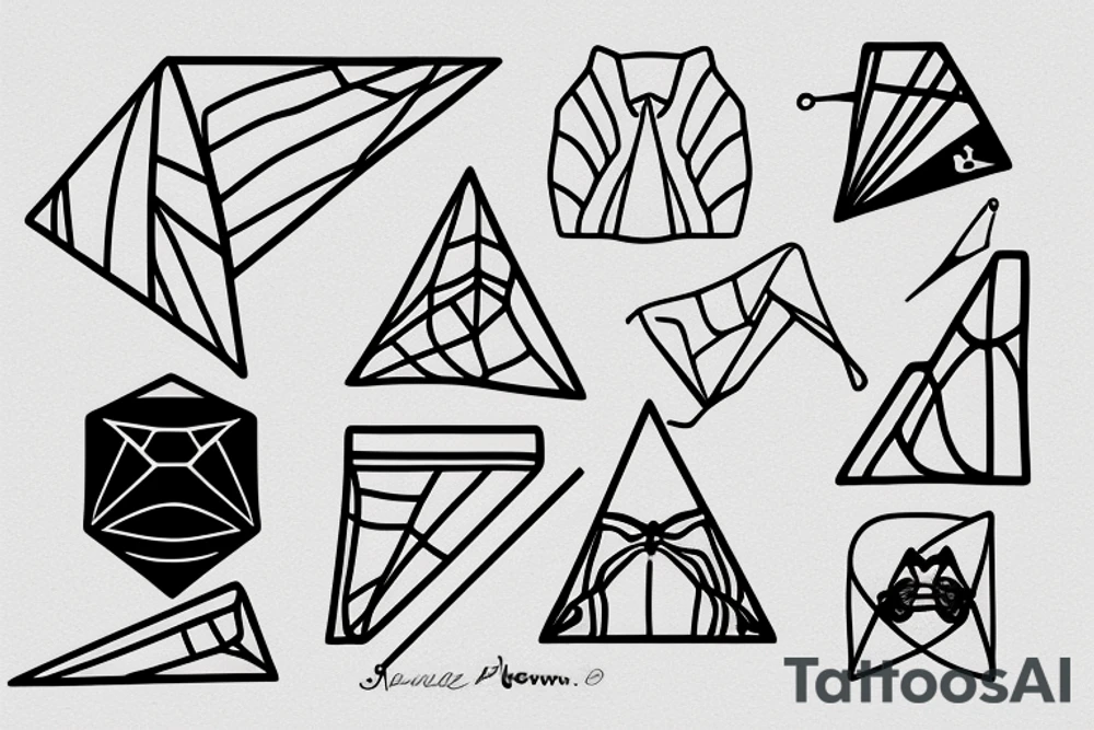 Triangle combined with a spidee tattoo idea