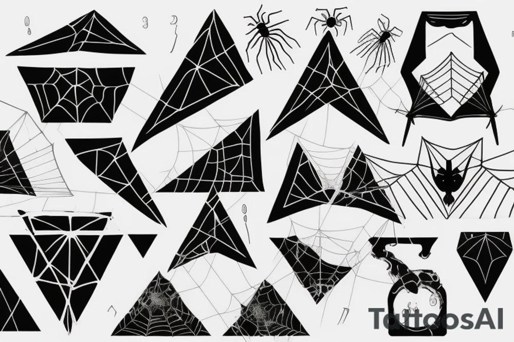 Triangle combined with a spider tattoo idea