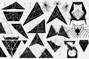 Triangle combined with a spider tattoo idea