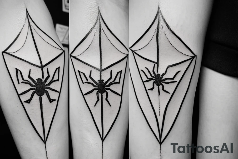 Triangle combined with a spider tattoo idea