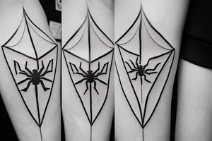 Triangle combined with a spider tattoo idea