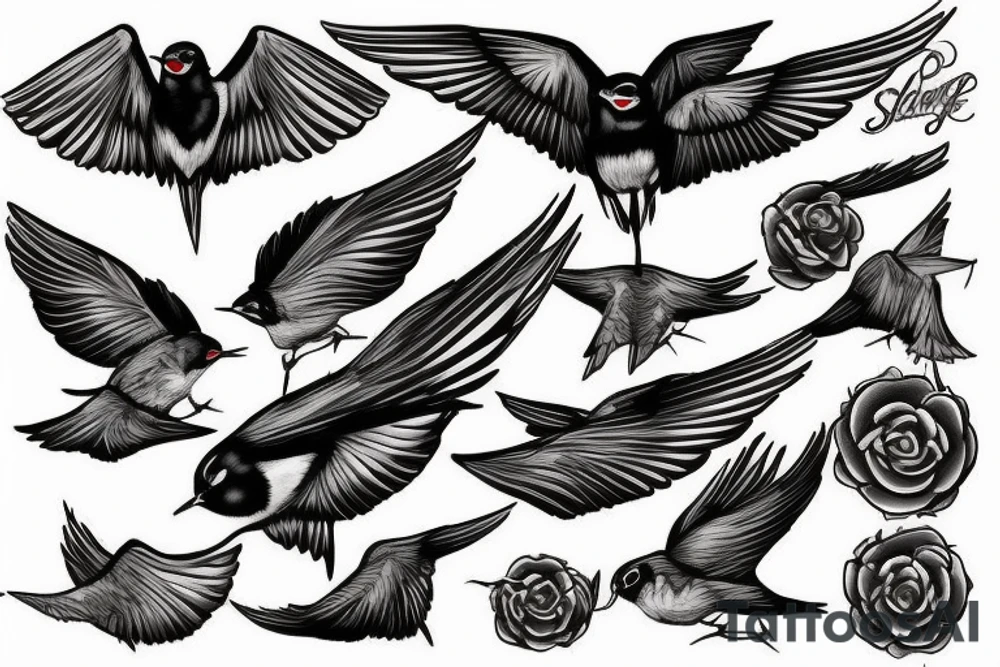 Swallows tattoo idea