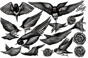 Swallows tattoo idea