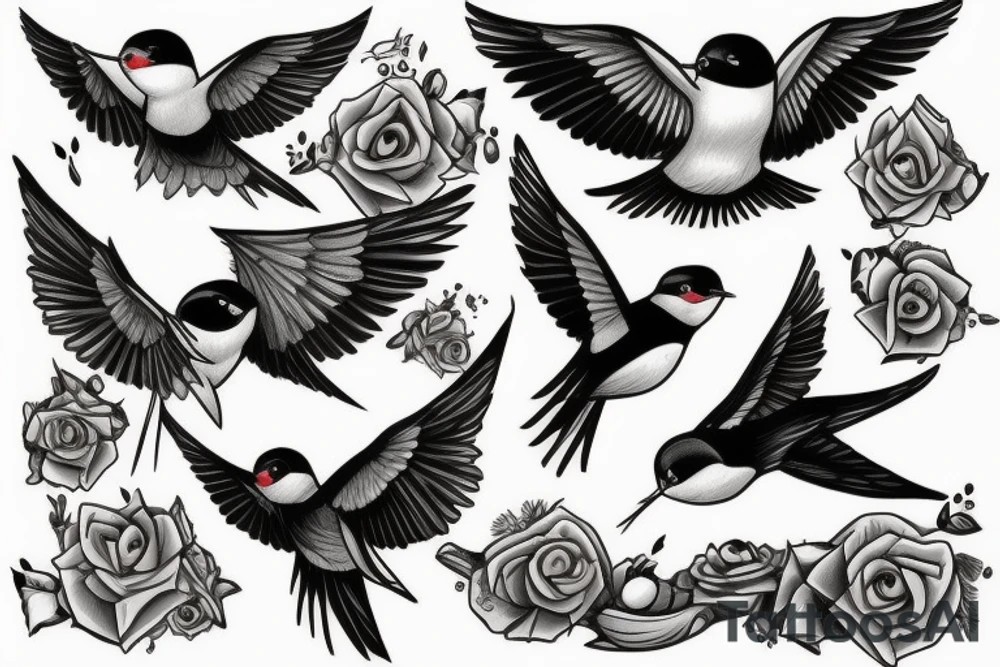 Swallows tattoo idea
