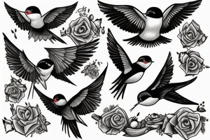 Swallows tattoo idea