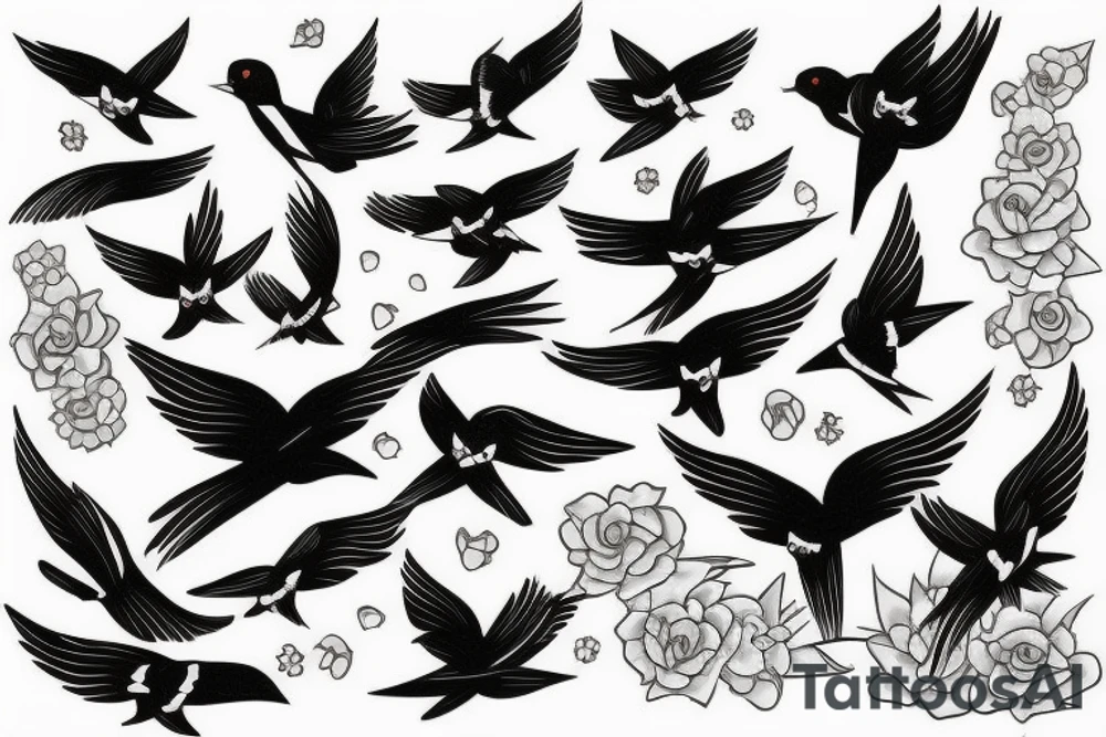 Swallows tattoo idea