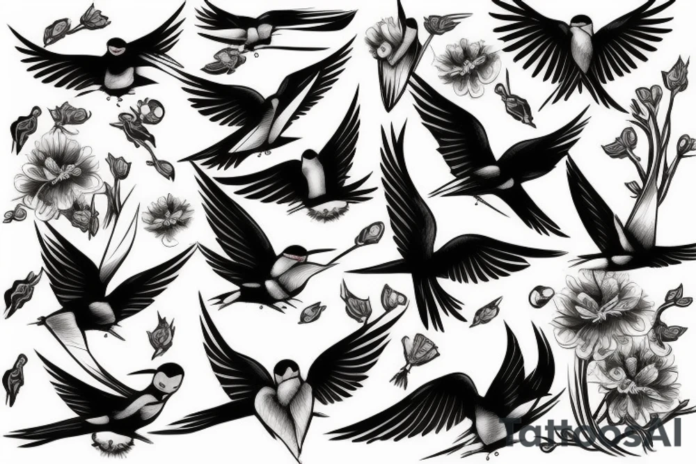 Swallows tattoo idea