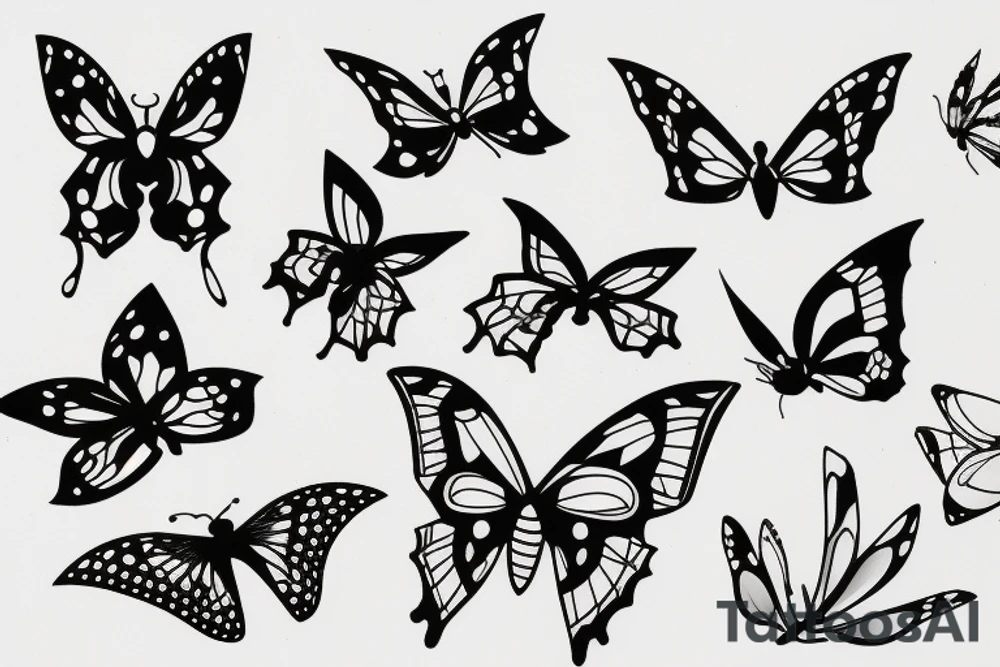 Crystal buttterfly tattoo idea