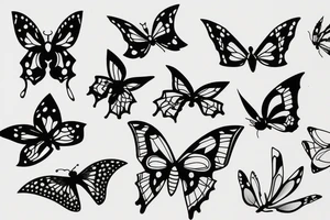 Crystal buttterfly tattoo idea