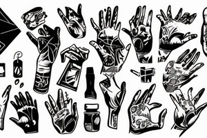 A HAND SILKESCREEN, PRINT SCREEN PRINT tattoo idea