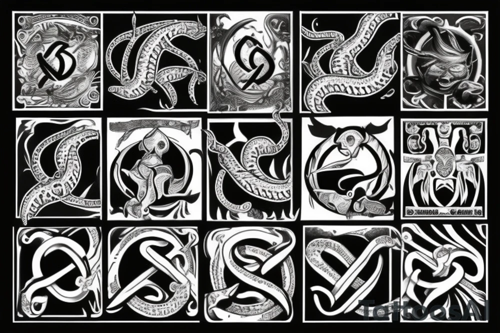 Medicine symbol with Cobra tattoo idea