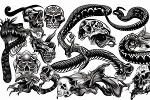 Femur bone with cobra head tattoo idea