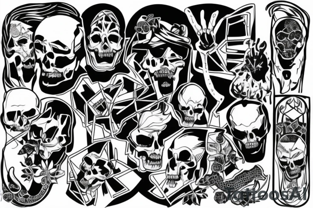 Ghost holding an m4 tattoo idea