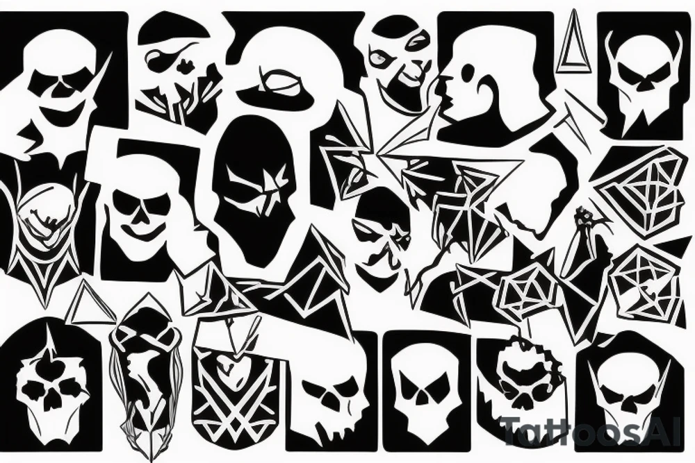 Ghost holding an m4 tattoo idea