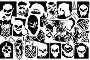 Ghost holding an m4 tattoo idea