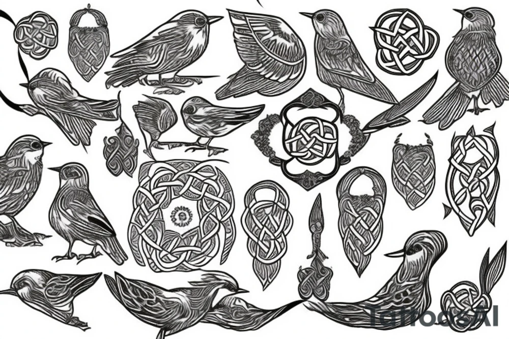 celtic bird tattoo idea