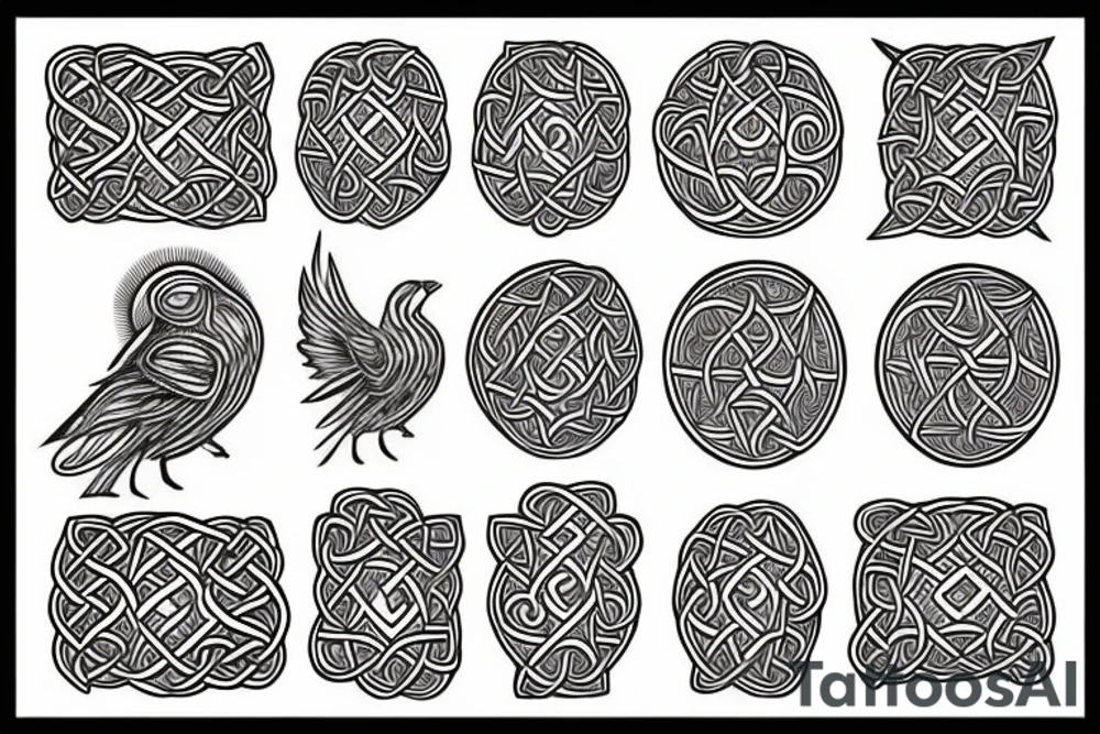 celtic bird tattoo idea
