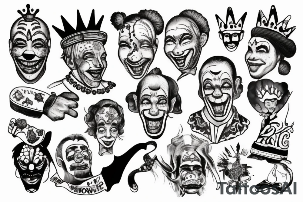 King, Clown, Freedom tattoo idea