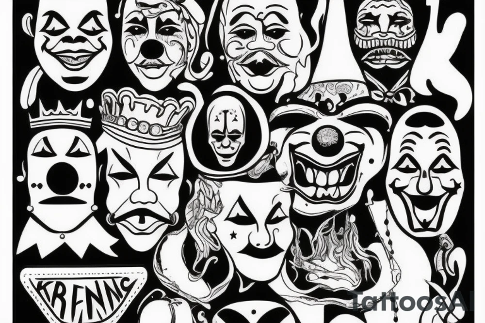 King, Clown, Freedom tattoo idea