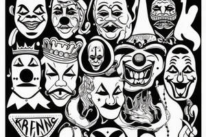 King, Clown, Freedom tattoo idea