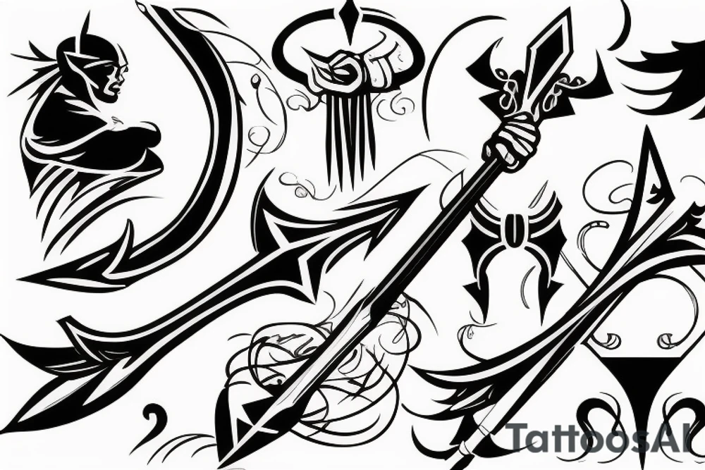 Bow and arrow tattoo tattoo idea
