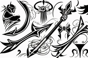 Bow and arrow tattoo tattoo idea