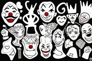 King, Clown, Free again tattoo idea