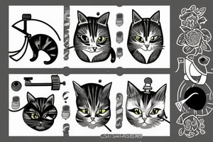 Cat with a telescope tattoo idea