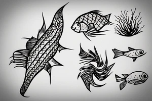 Fish and water  and star's tattoo idea