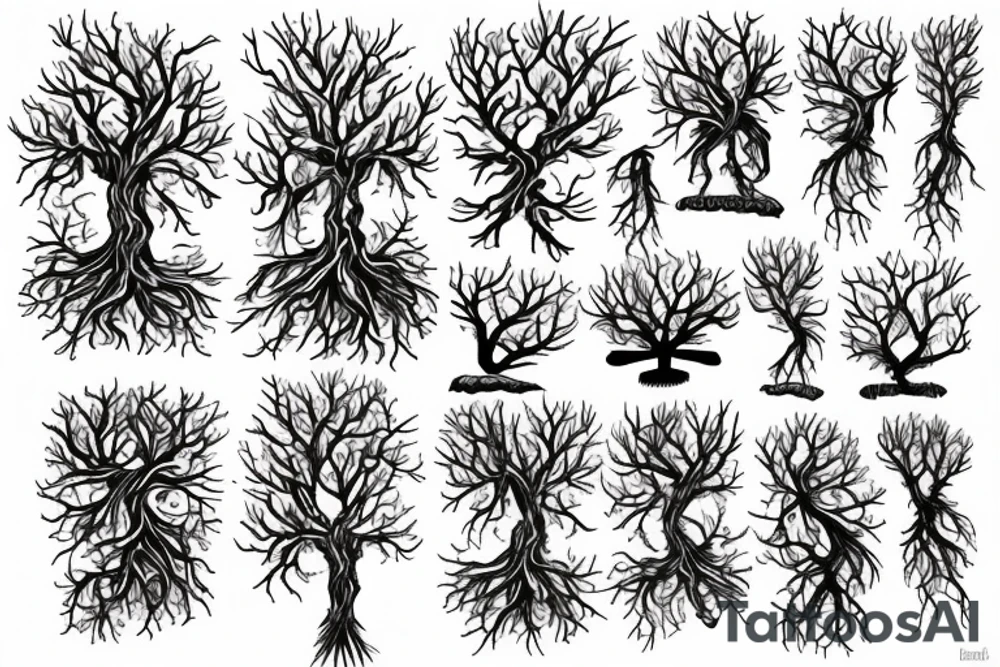 tree roots tattoo idea