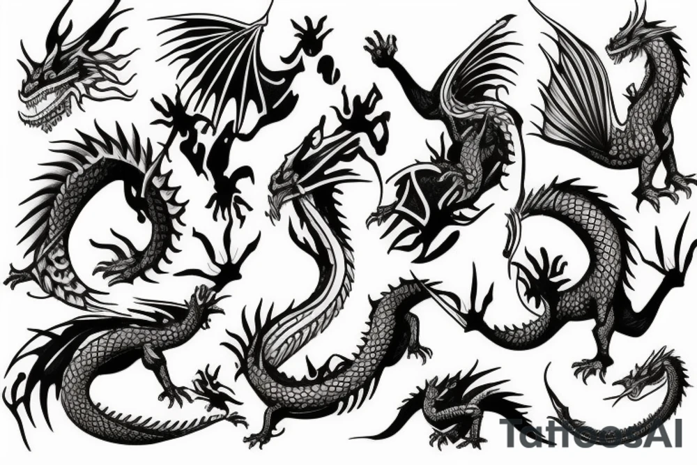 dragon bones tattoo idea