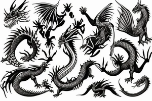 dragon bones tattoo idea