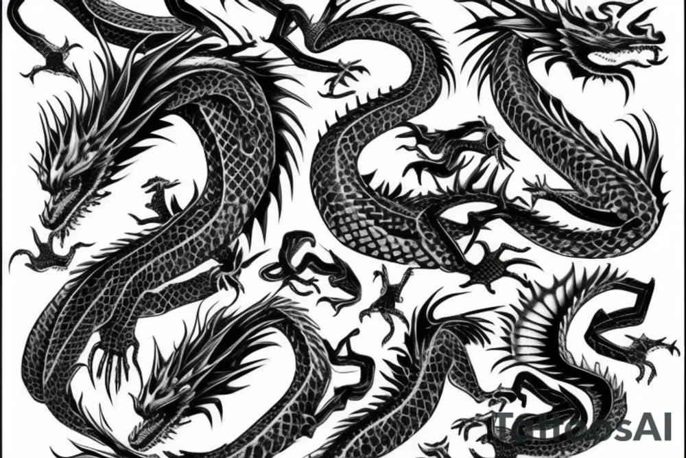 dragon bones tattoo idea
