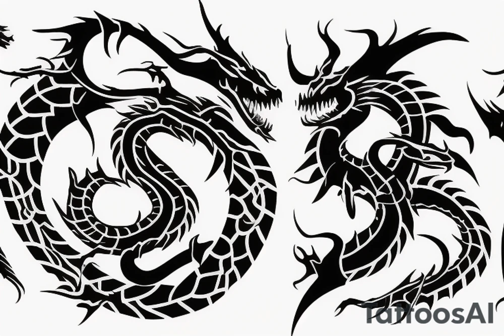 dragon bones shoulder tattoo idea
