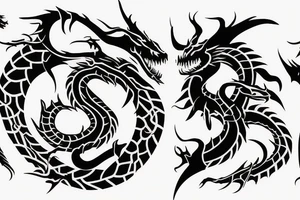 dragon bones shoulder tattoo idea