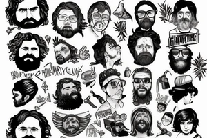 really really strange, kinda looks like me mixed with Zach Galifianakis tattoo idea