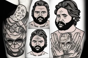 really really strange, kinda looks like me mixed with Zach Galifianakis tattoo idea