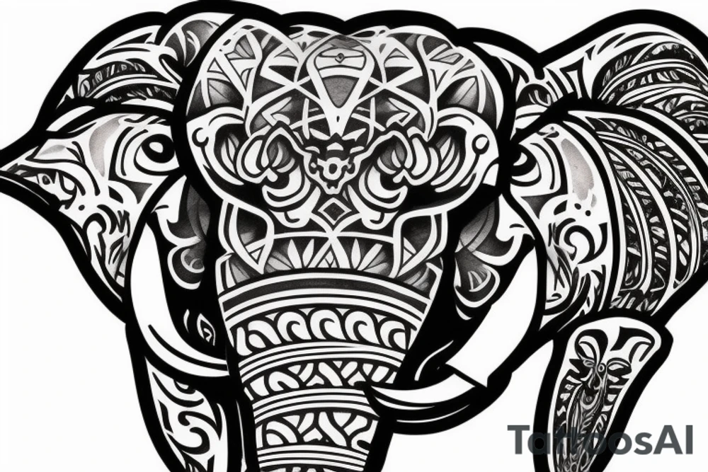 Elephant skull tattoo idea