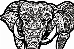 Elephant skull tattoo idea