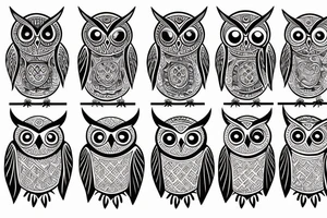 Ancient Greek owl tattoo idea