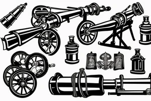 Artillery cannons tattoo idea