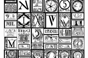 Roman numeral with border tattoo idea
