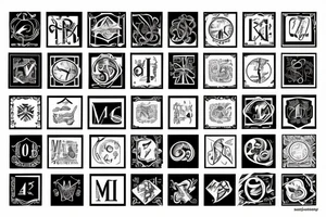 Roman numeral with border tattoo idea