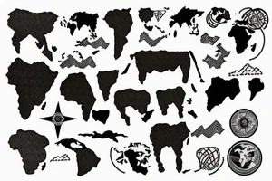 African map tattoo idea